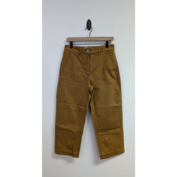 Everlane Cropped‎ Straight Regular Jeans Stretch Denim Contemporary Mustard 6 - Picture 2 of 7